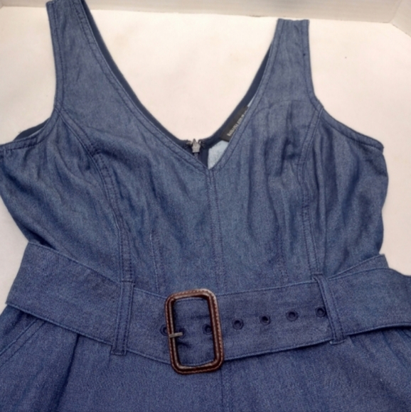 NWT Banana Republic Denim V-Neck Dress, size 4 - Picture 6 of 16